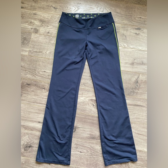 Aerie y2k vintage workout tank top and yoga pants navy blue w/ green detail - Picture 10 of 16